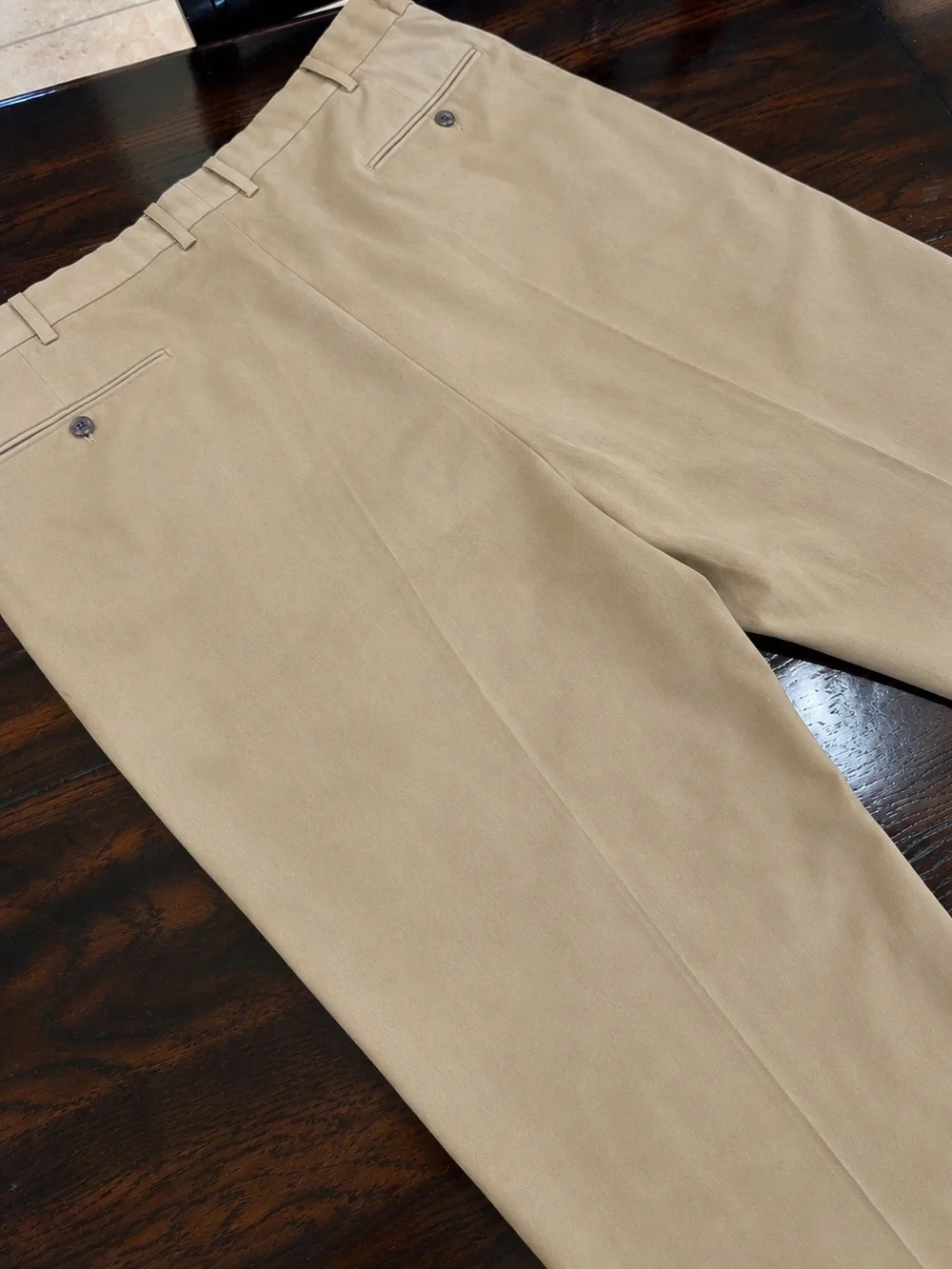 Private Label Men’s Italian Made Super 100s Wool Double Pleated Dress Pants
